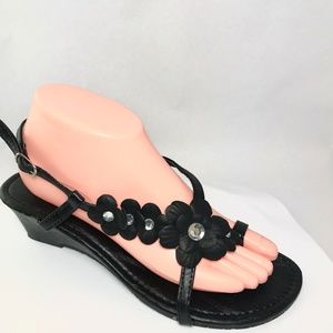 Women's Flower Rhinestone Strap Sandals Heels